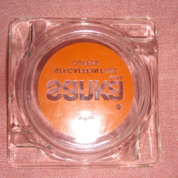 Vintage  Sanka Coffee Clear Glass Ashtray - Picture 2 of 5